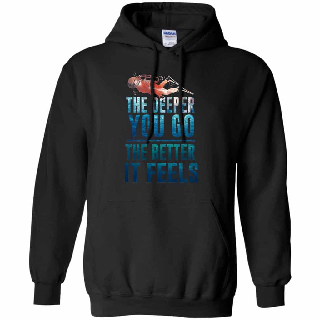 The Deeper You Go The Better It Feels Scuba Diving T-Shirts, Hoodie, Tank