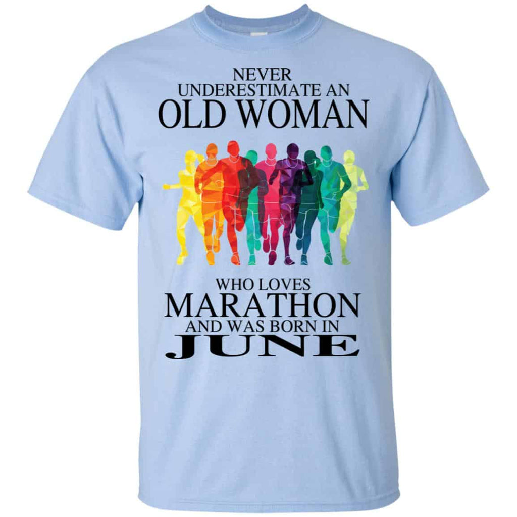 An Old Woman Who Loves Marathon And Was Born In June T-Shirts, Hoodie, Tank