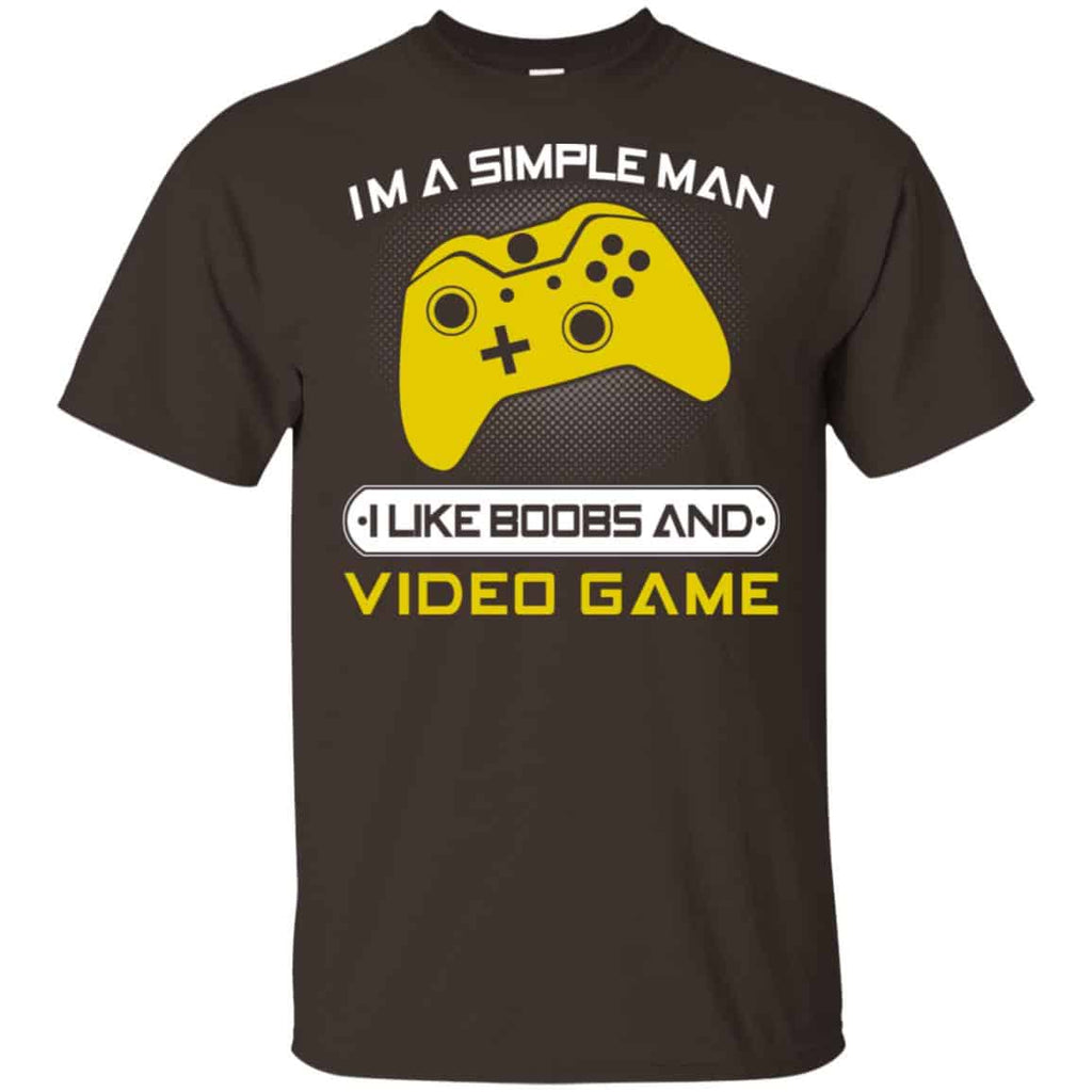 I’m A Simple Man I Like Boobs And Video Game T-Shirts, Hoodie, Tank