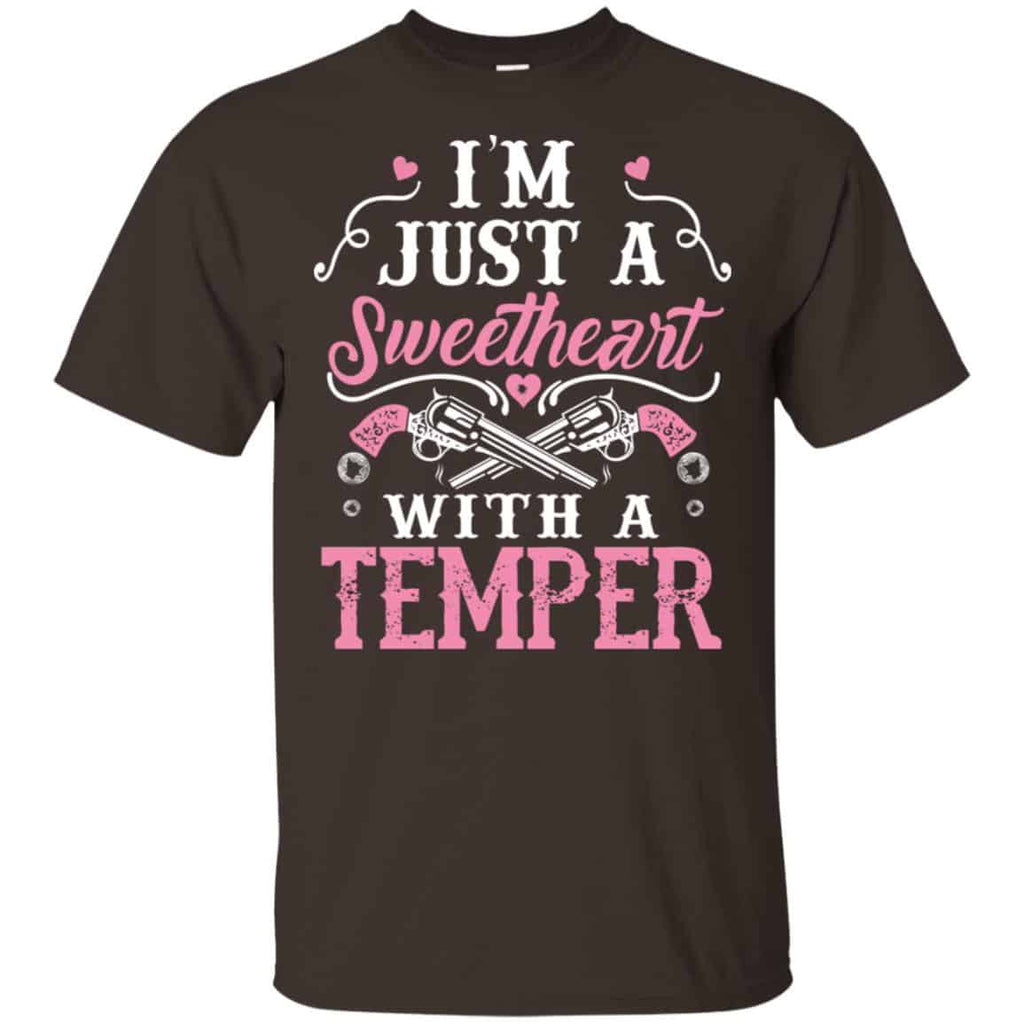 I’m Just A Sweetheart With A Temper Shirt, Hoodie, Tank