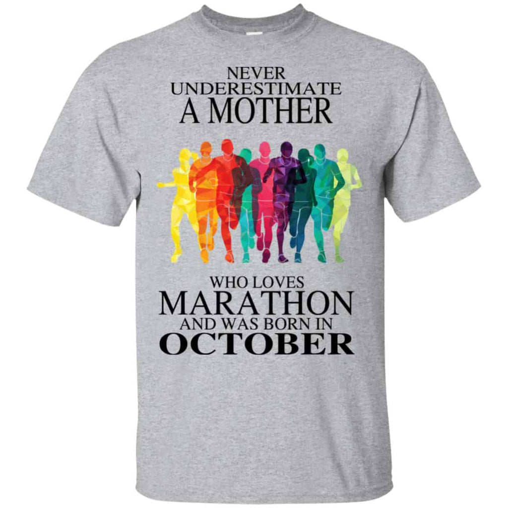 A Mother Who Loves Marathon And Was Born In October T-Shirts, Hoodie, Tank