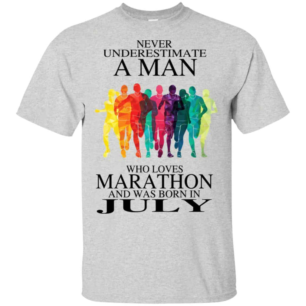 A Man Who Loves Marathon And Was Born In July T-Shirts, Hoodie, Tank