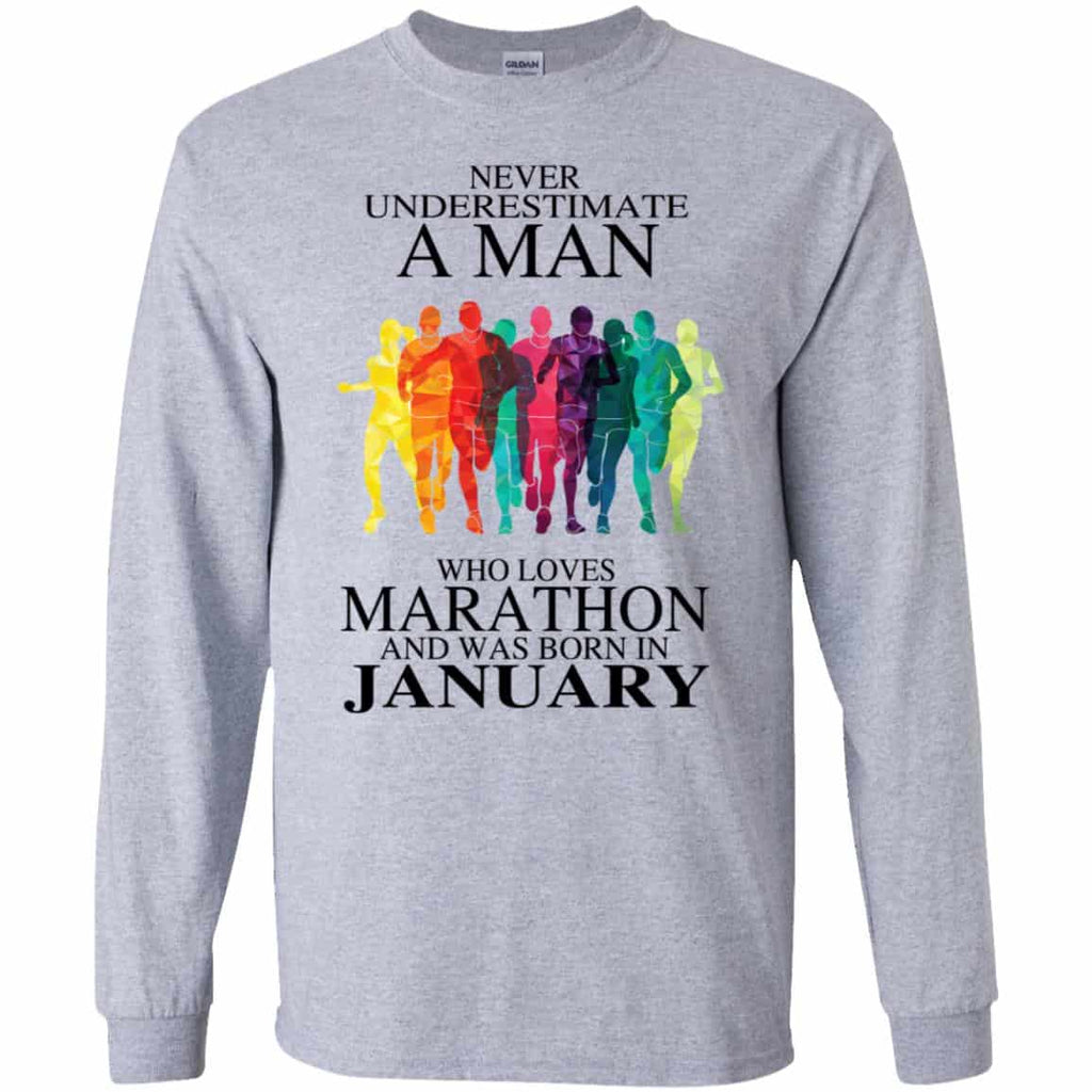 A Man Who Loves Marathon And Was Born In January T-Shirts, Hoodie, Tank