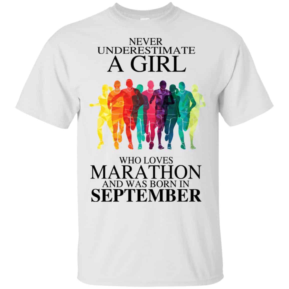 A Girl Who Loves Marathon And Was Born In September T-Shirts, Hoodie, Tank
