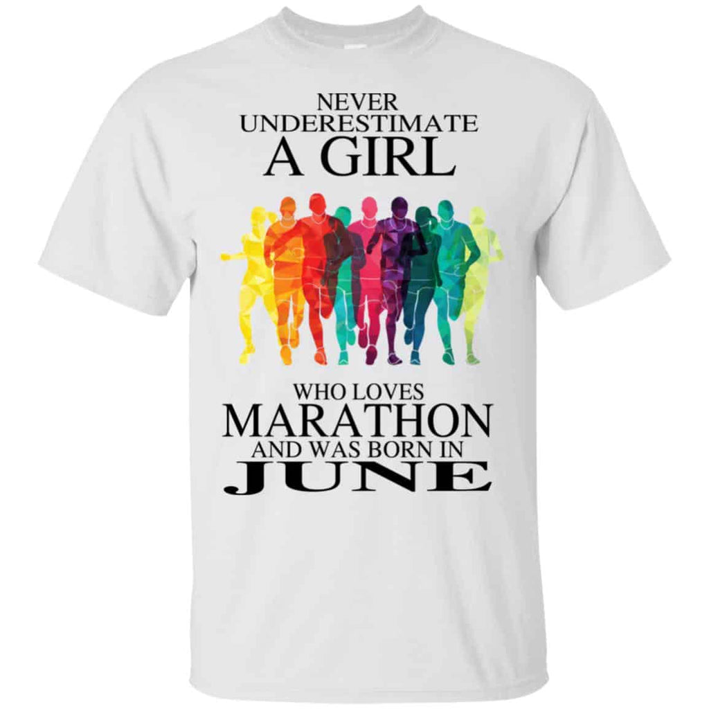 A Girl Who Loves Marathon And Was Born In June T-Shirts, Hoodie, Tank