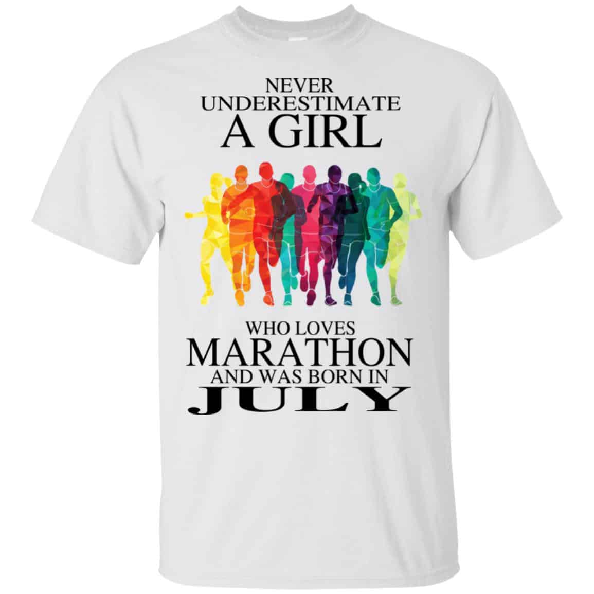 A Girl Who Loves Marathon And Was Born In July T-Shirts, Hoodie, Tank
