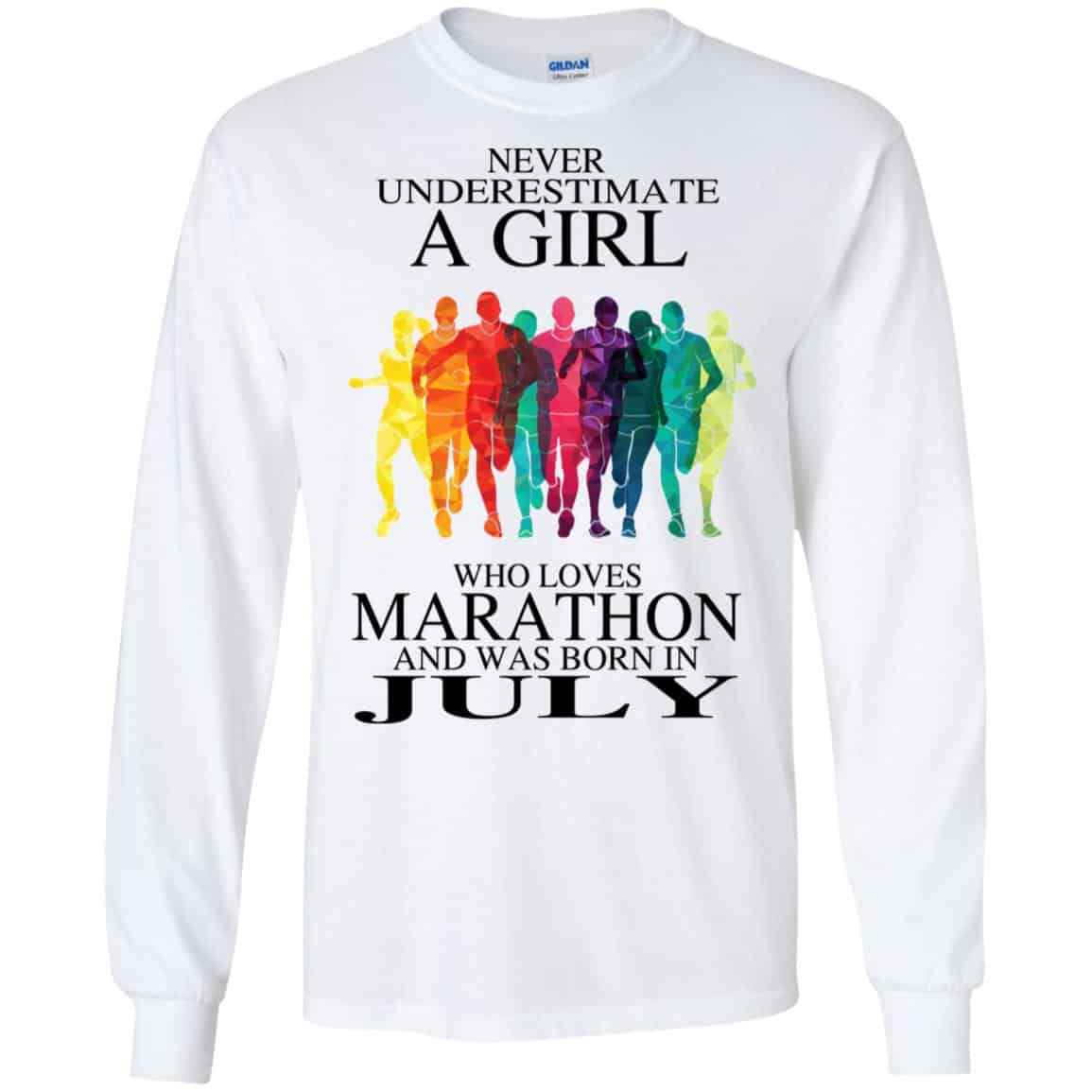 A Girl Who Loves Marathon And Was Born In July T-Shirts, Hoodie, Tank