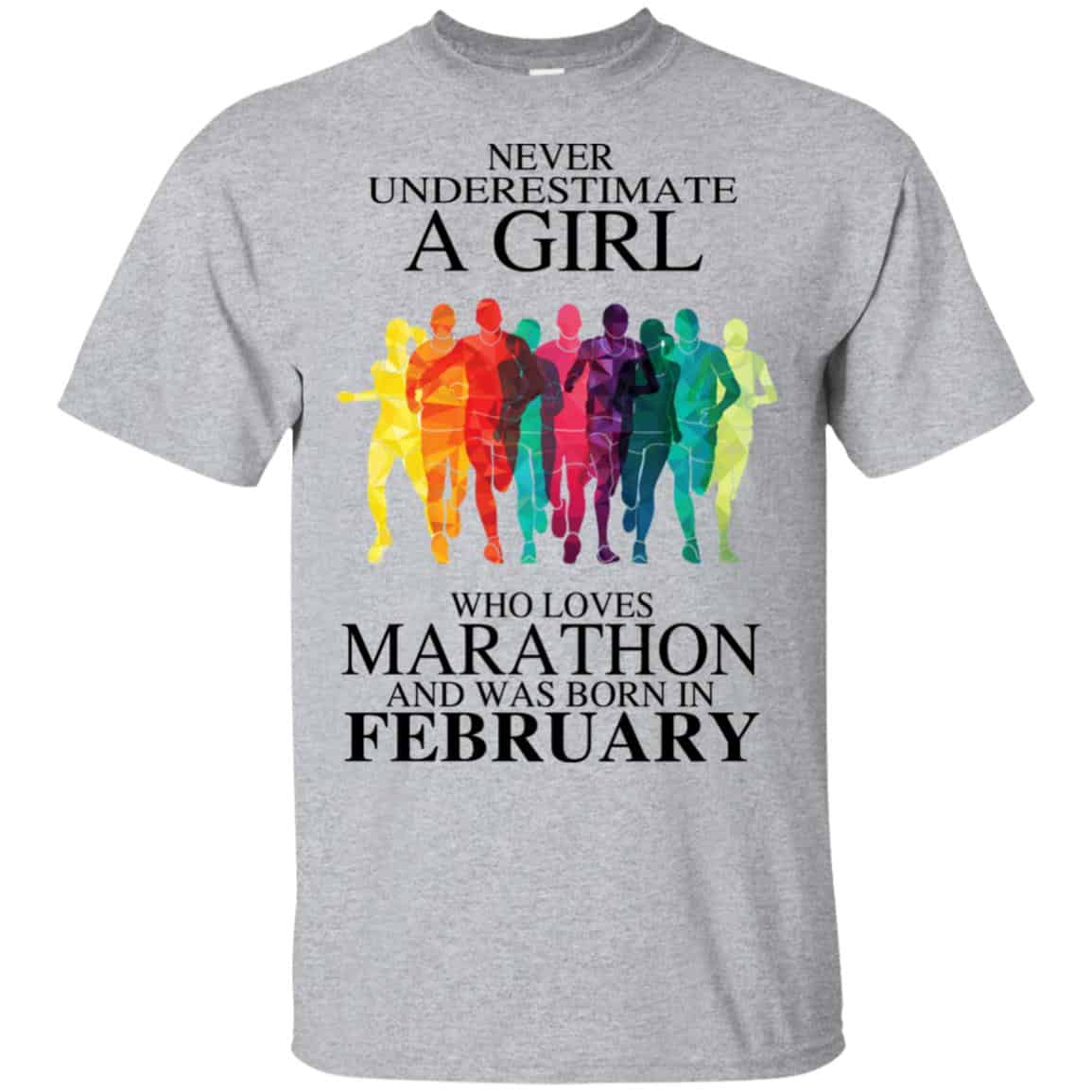 A Girl Who Loves Marathon And Was Born In February T-Shirts, Hoodie, Tank