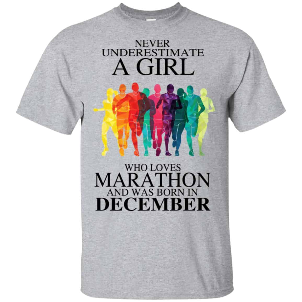 A Girl Who Loves Marathon And Was Born In December T-Shirts, Hoodie, Tank