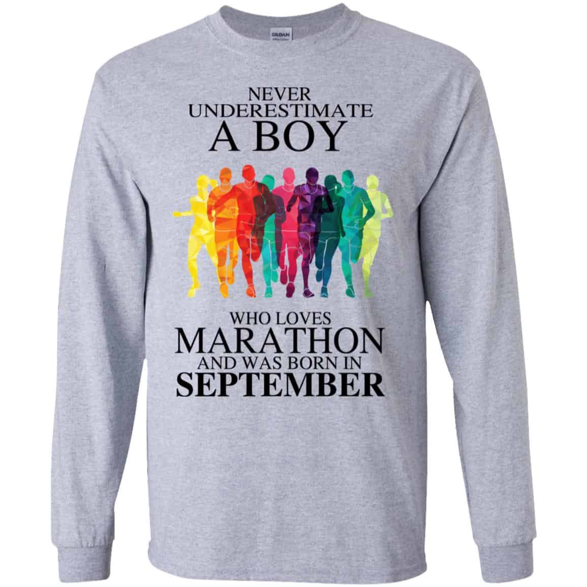 A Boy Who Loves Marathon And Was Born In September T-Shirts, Hoodie, Tank