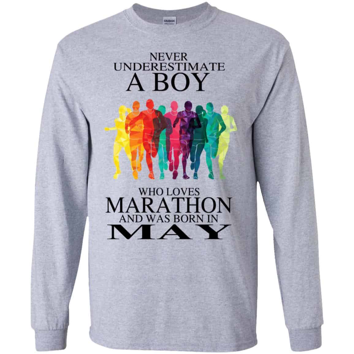 A Boy Who Loves Marathon And Was Born In May T-Shirts, Hoodie, Tank