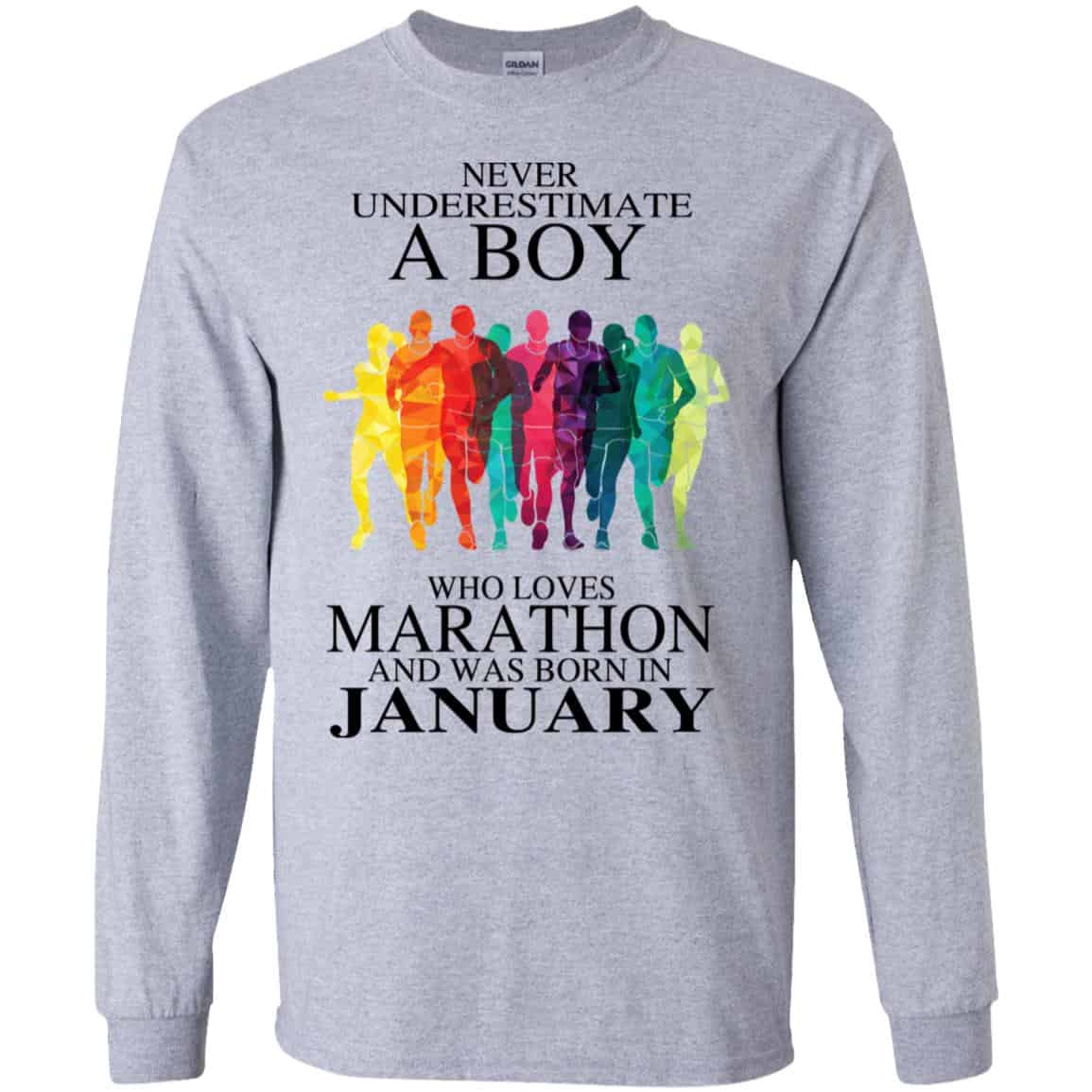 A Boy Who Loves Marathon And Was Born In January T-Shirts, Hoodie, Tank