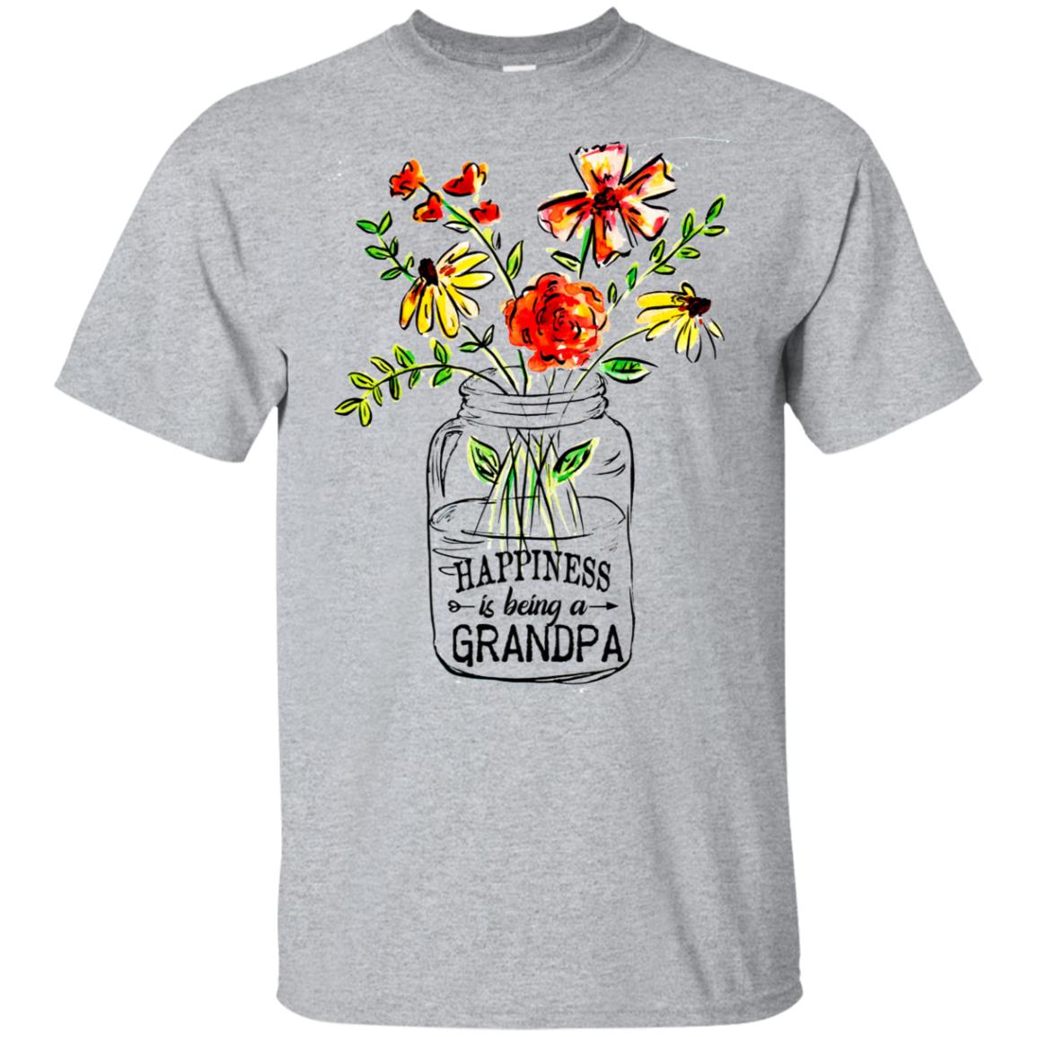 Happiness Is Being A Grandpa Flower T-Shirts, Hoodie, Tank