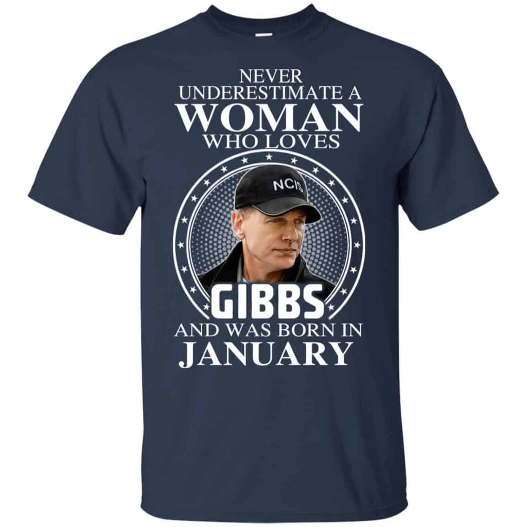 A Woman Who Loves Gibbs And Was Born In January T-Shirts, Hoodie, Tank