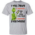 The Grinch: I Will Drink Jagermeister Here Or There I Will Drink Jagermeister Everywhere T-Shirts, Hoodie, Tank