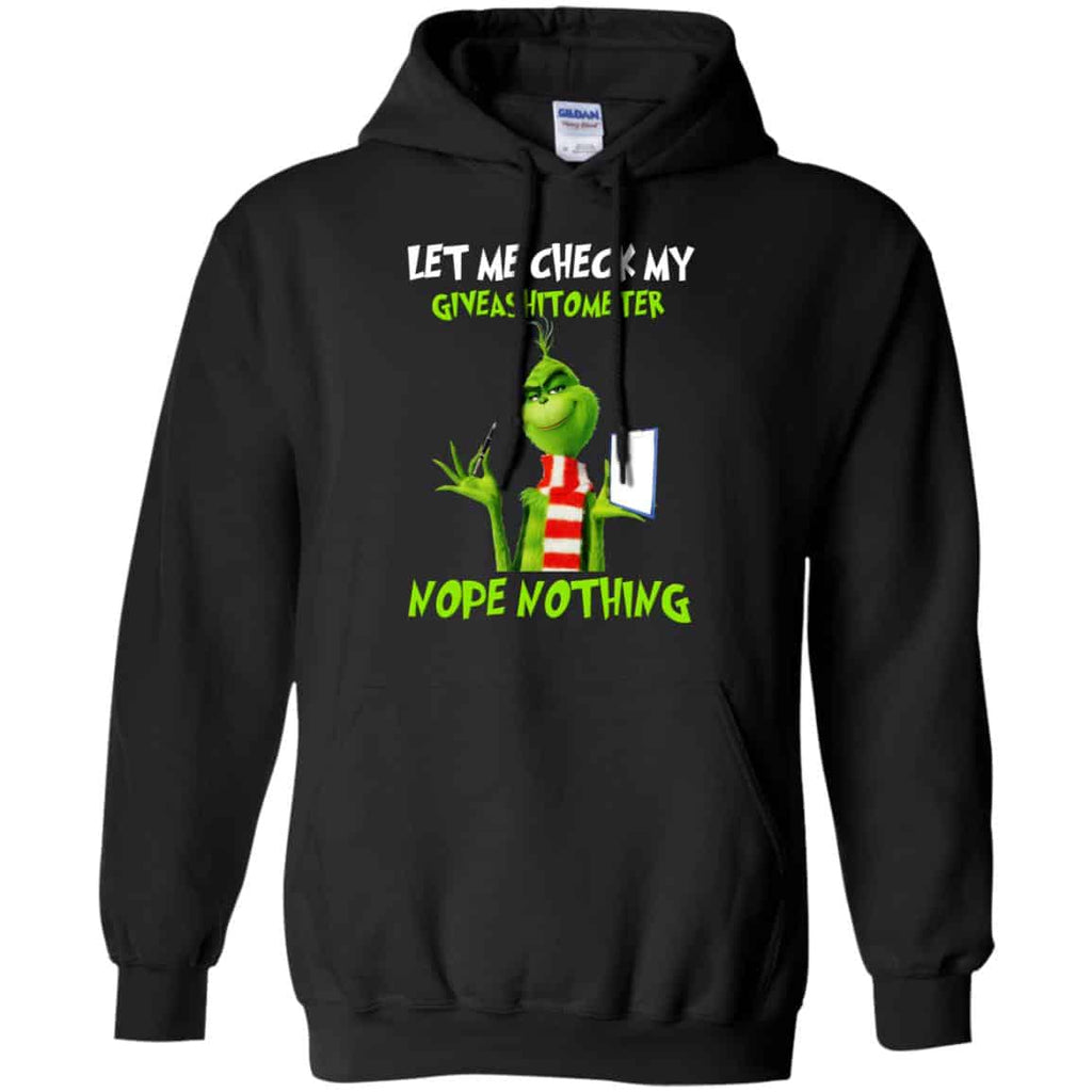 The Grinch: Let Me Check My Giveashitometer Nope Nothing T-Shirts, Hoodie, Tank