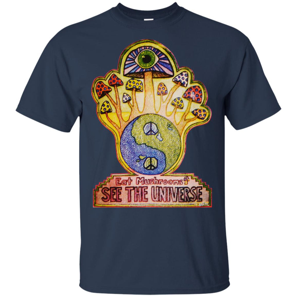 Hippie Eat Mushrooms See The Universe T-Shirts, Hoodie, Tank