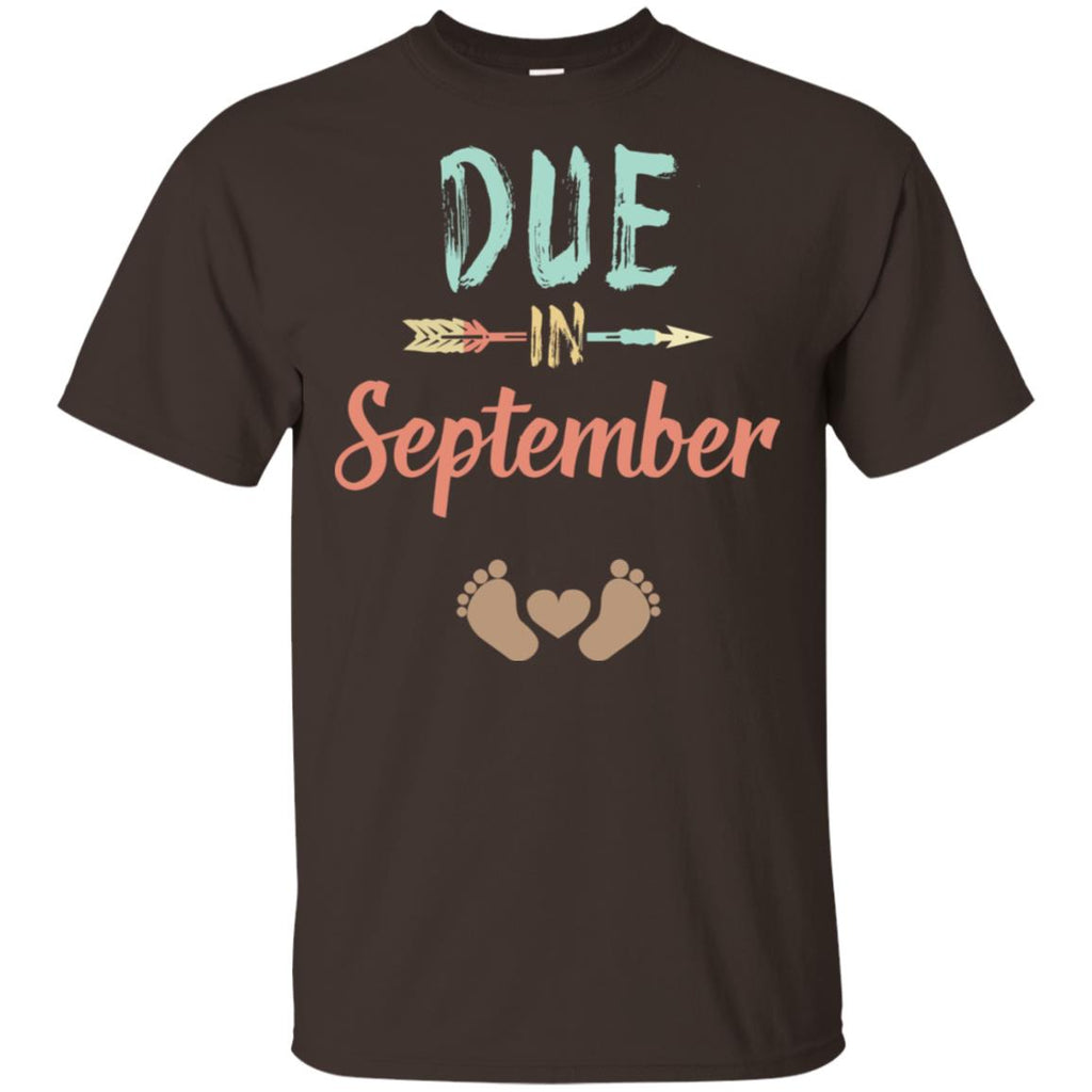 Due Date September Announcement Mommy Bump Pregnancy T-Shirts, Hoodie, Tank