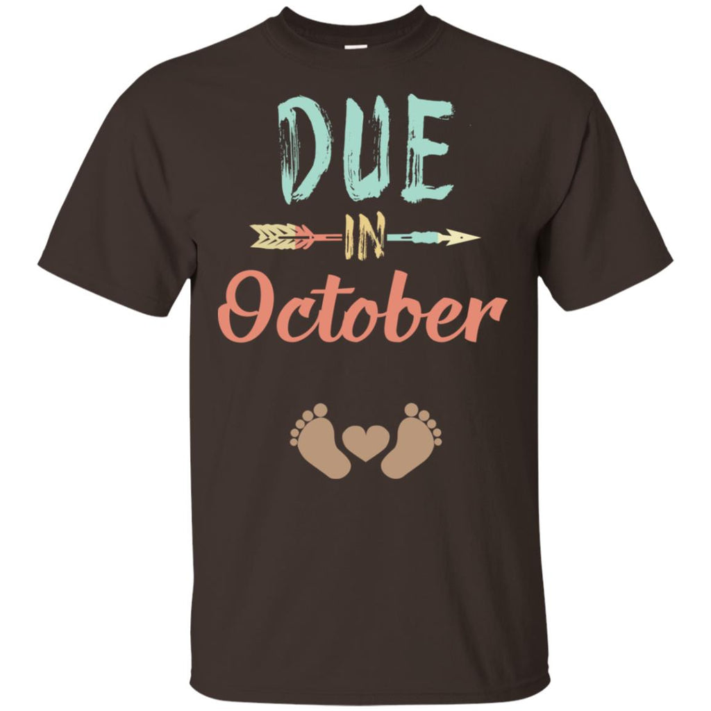 Due Date October Announcement Mommy Bump Pregnancy T-Shirts, Hoodie, Tank