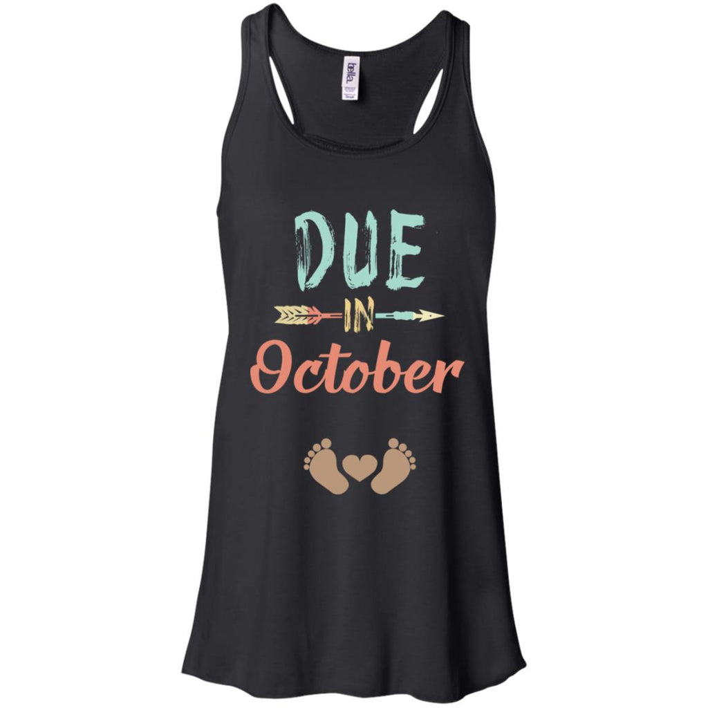 Due Date October Announcement Mommy Bump Pregnancy T-Shirts, Hoodie, Tank