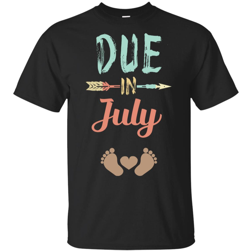 Due Date July Announcement Mommy Bump Pregnancy T-Shirts, Hoodie, Tank