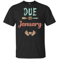 Due Date January Announcement Mommy Bump Pregnancy T-Shirts, Hoodie, Tank