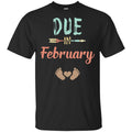 Due Date February Announcement Mommy Bump Pregnancy T-Shirts, Hoodie, Tank