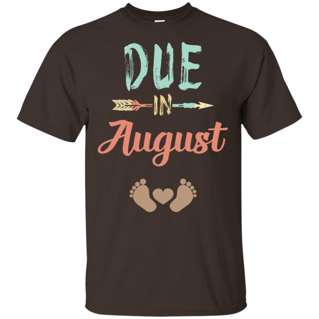 Due Date August Announcement Mommy Bump Pregnancy T-Shirts, Hoodie, Tank