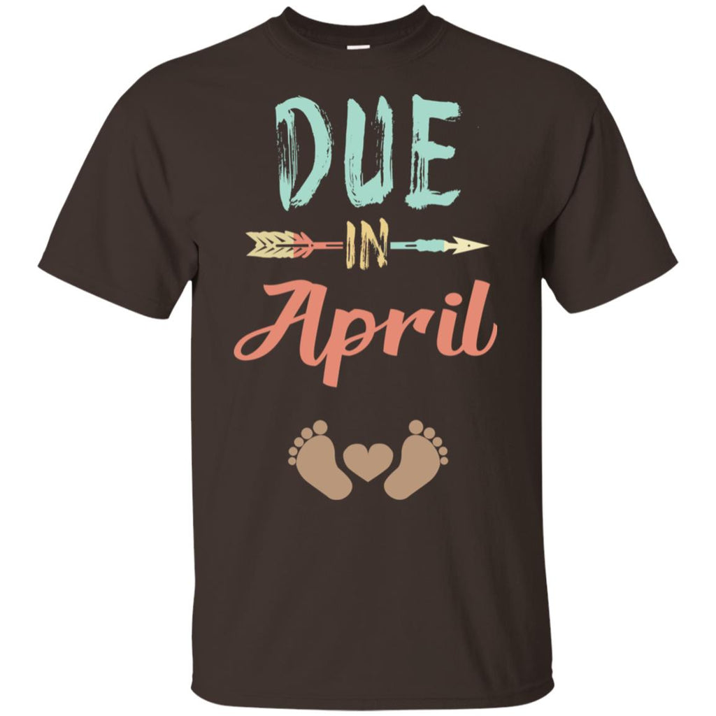 Due Date April Announcement Mommy Bump Pregnancy T-Shirts, Hoodie, Tank