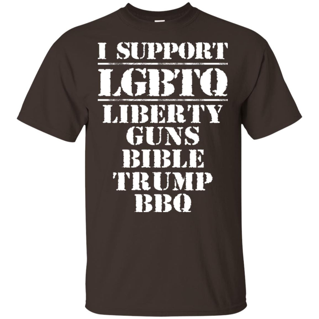 I Support LGBTQ Liberty Guns Bible Trump BBQ T-Shirts, Hoodie, Tank