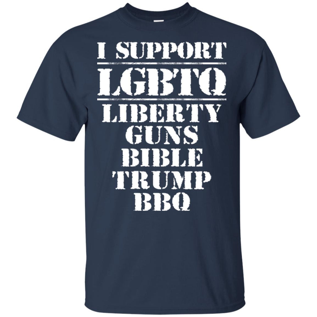 I Support LGBTQ Liberty Guns Bible Trump BBQ T-Shirts, Hoodie, Tank