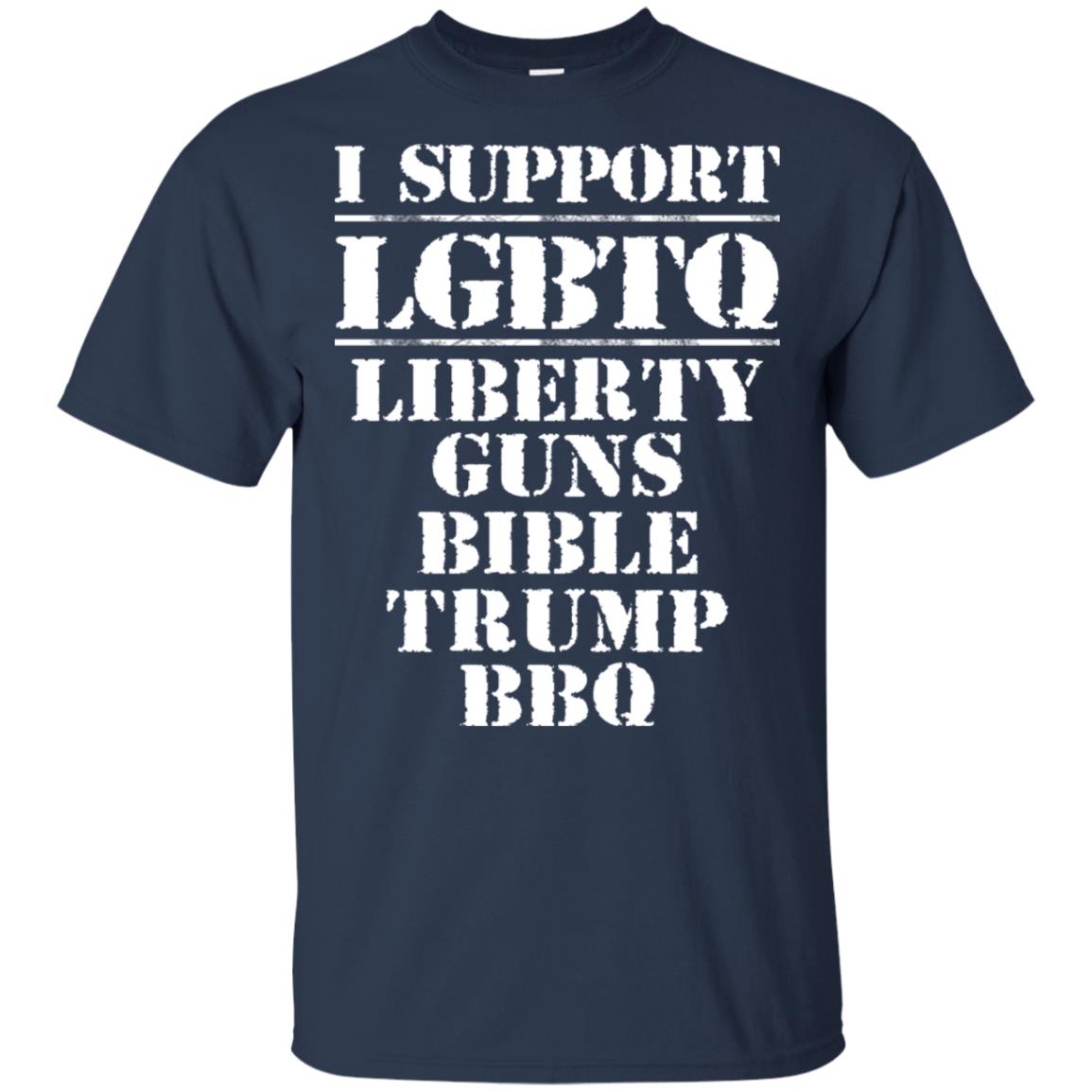 I Support LGBTQ Liberty Guns Bible Trump BBQ T-Shirts, Hoodie, Tank