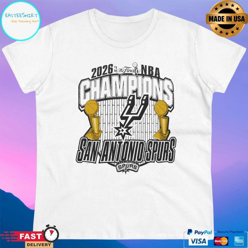 San Antonio Spurs 2026 Nba Finals Champions Trophy Graphic Shirt