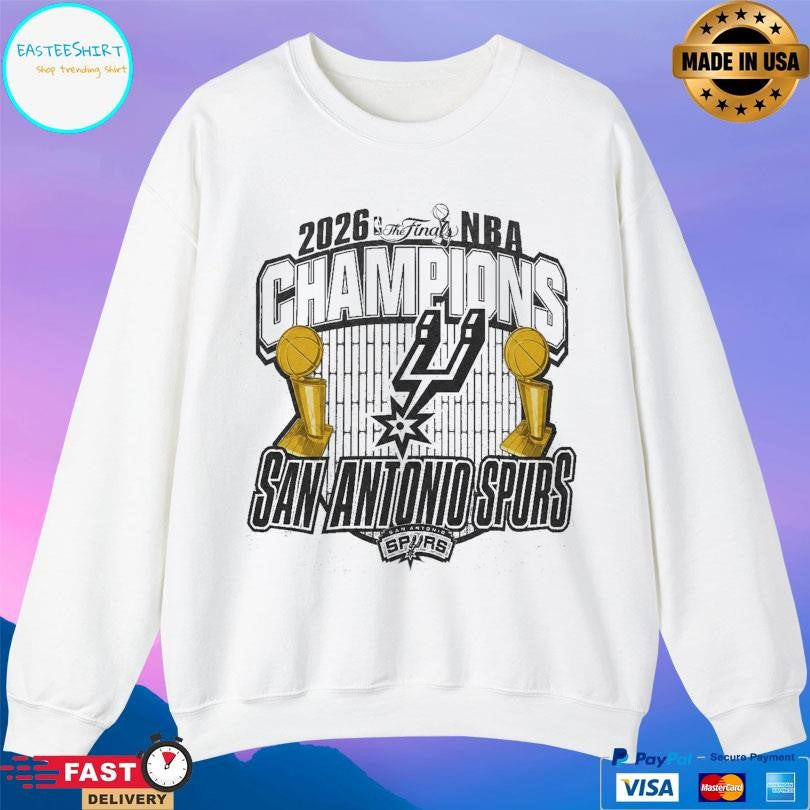 San Antonio Spurs 2026 Nba Finals Champions Trophy Graphic Shirt