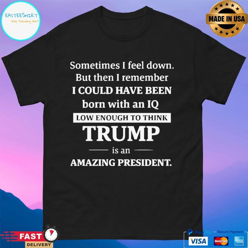 Sometimes I Feel Down But Then I Remember Funny Liberal Shirt