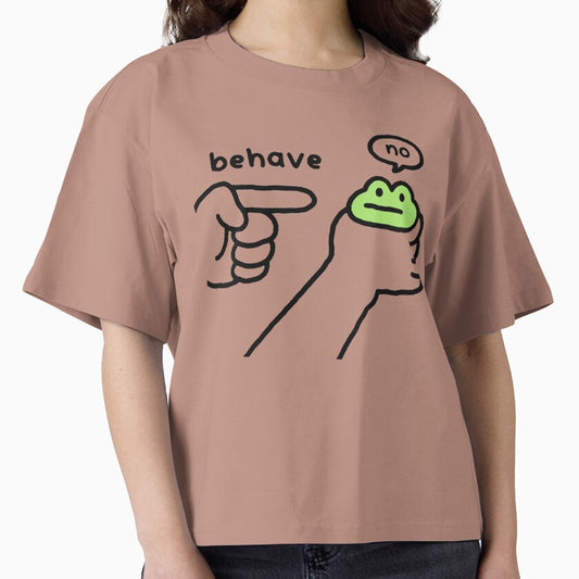 Behave, no… Funny Cute Frog by Buntrockstore