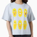 Funny yellow sun face sticker by angel1818