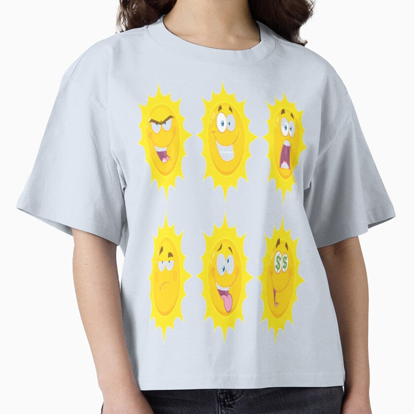 Funny yellow sun face sticker by angel1818