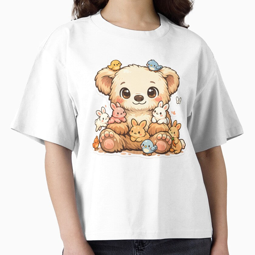 gentle baby bear with friendly bunny by OutasCZ