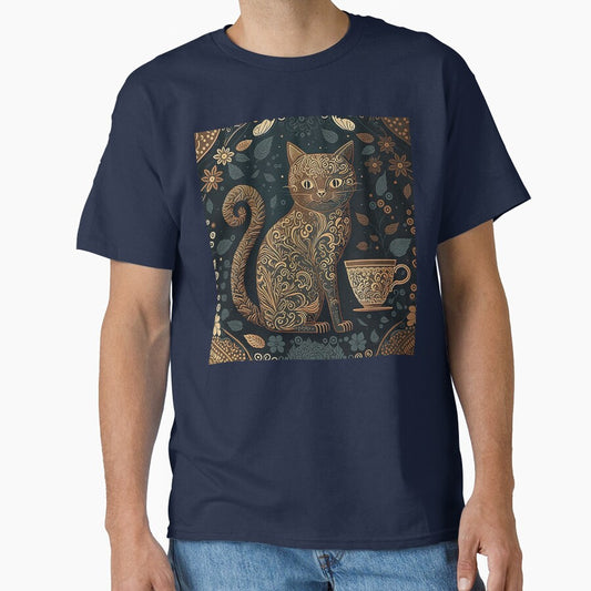 Cat and Coffee Design Pattern by Juliascutecornr