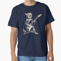 Rock Cat Playing Guitar Shirt,A Funny Guitar Cat Hoodie, by chipmuckdesignn