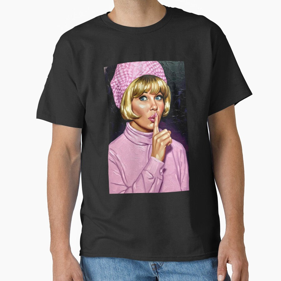 Doris Day - Pink & Pop Art Shush Portrait by Art's Diner