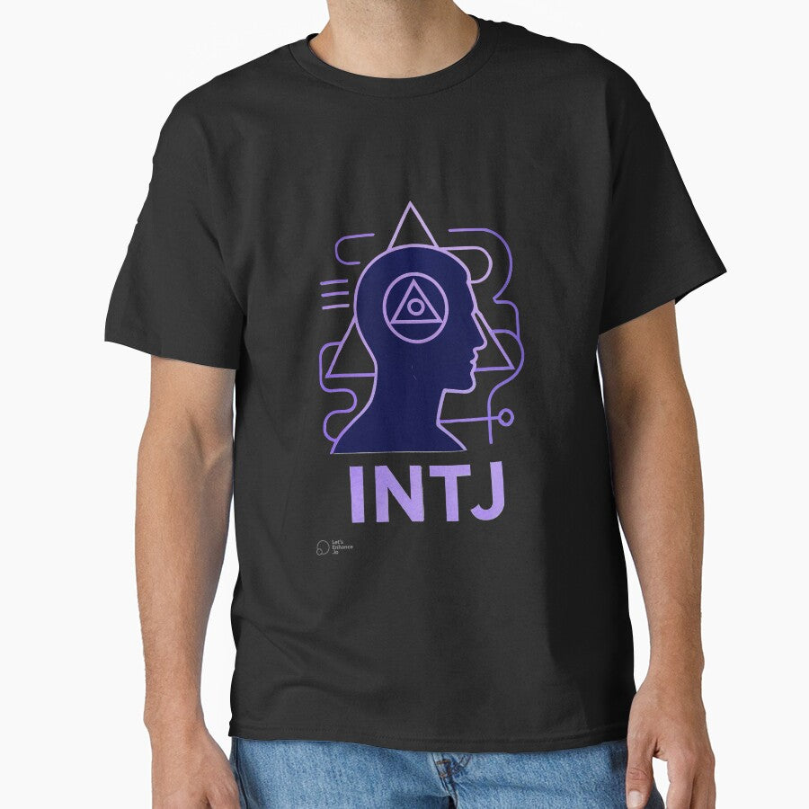INTJ Personality Abstract Art – MBTI Design (Center Print) by W-Rm