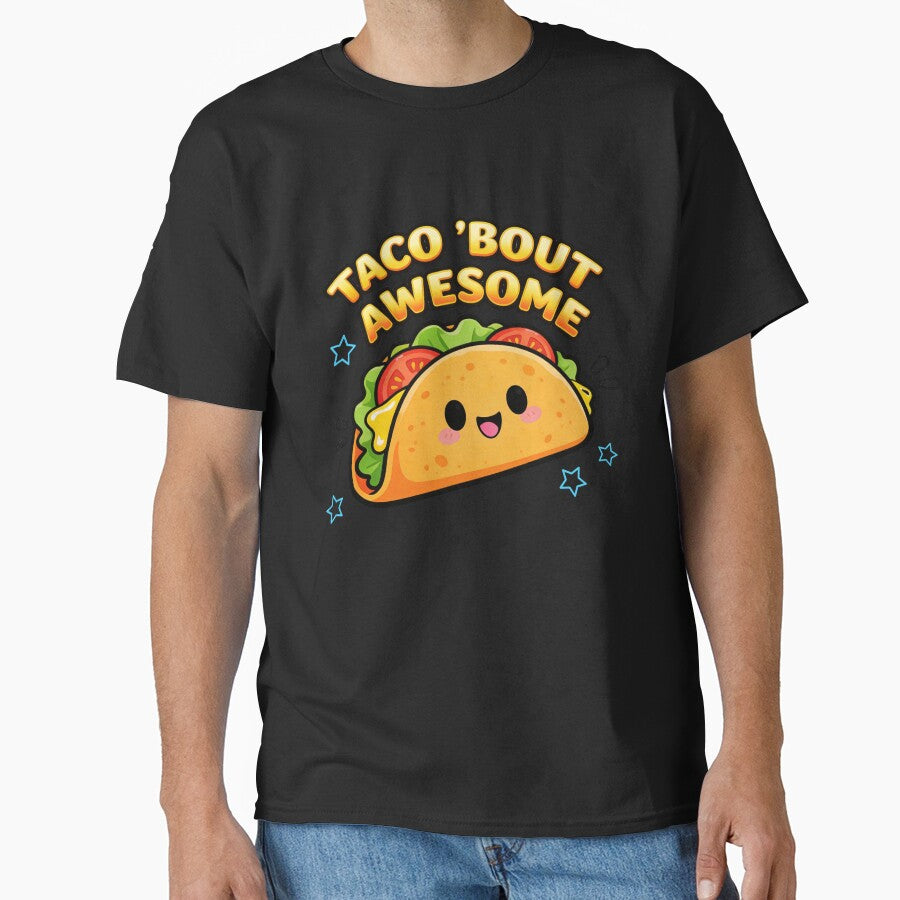 Taco Bout Awesome Funny Pun Kawaii Cute Food Lover Humor by sinkedink