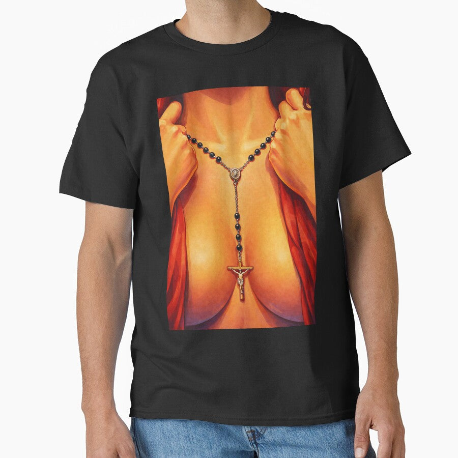 Vintage Comic Style Rosary Necklace Graphic Art by CosmicControl