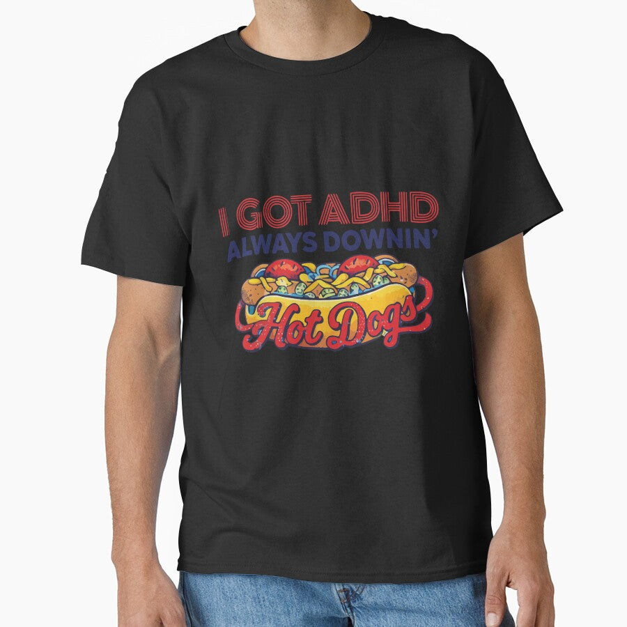 Always Downin Hot Dogs Funny Vintage Food Lover Retro Cartoon Design by kiralynstration