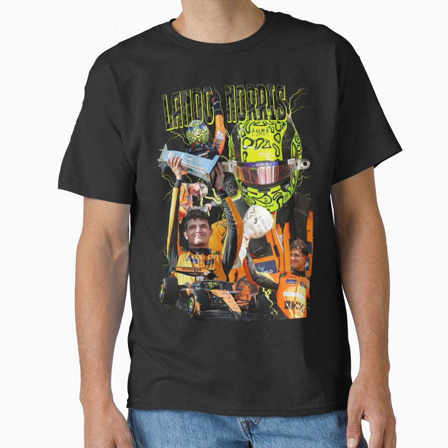 Lando Norris Bootleg Style Graphic T-Shirt by mayastef