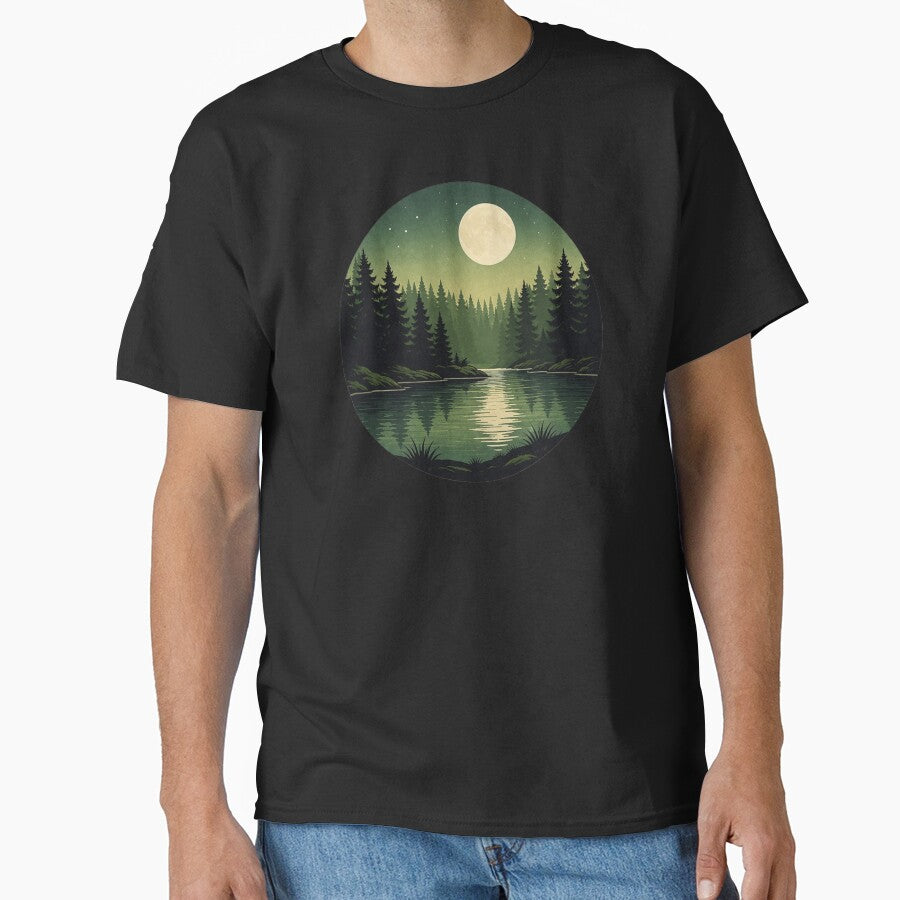 vintage night forest art by stikrusak