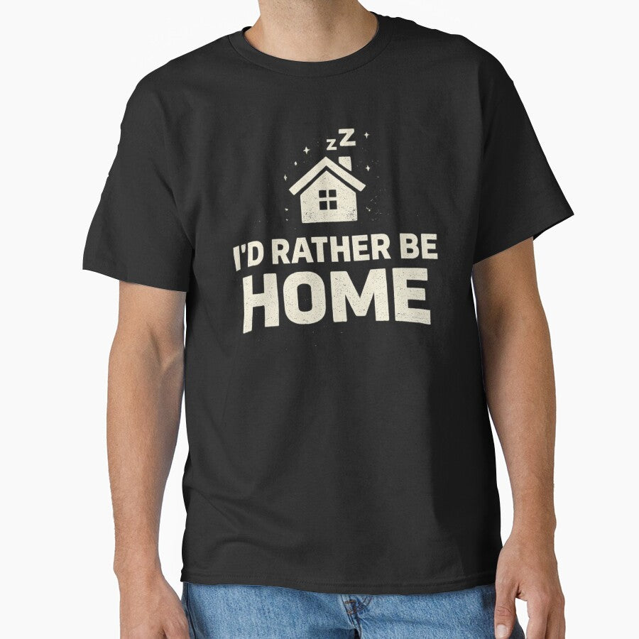 I'd Rather Be Home – Funny Introvert Humor Minimalist Design by SpainDesign77