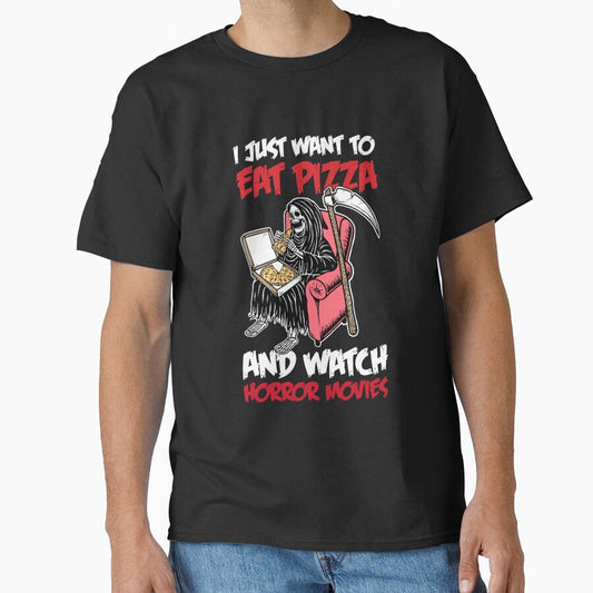 Eat Pizza and Watch Horror Movies by ArtMeetsPizza